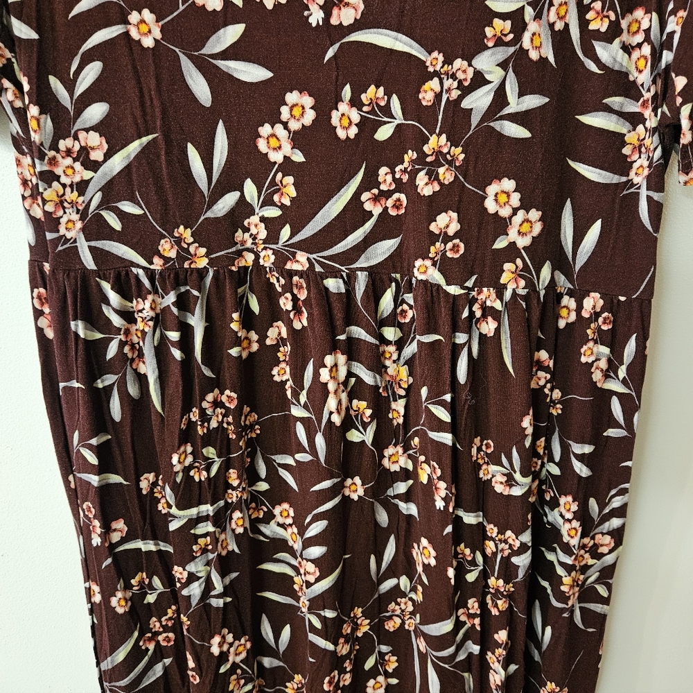 Grecerelle Floral Maxi Dress - Reddish Brown - Picture 3 of 6